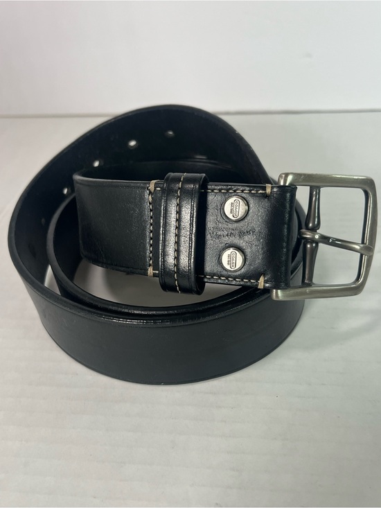 Coach Other - Coach Men's Black Leather Belt with Silver-Tone Buckle